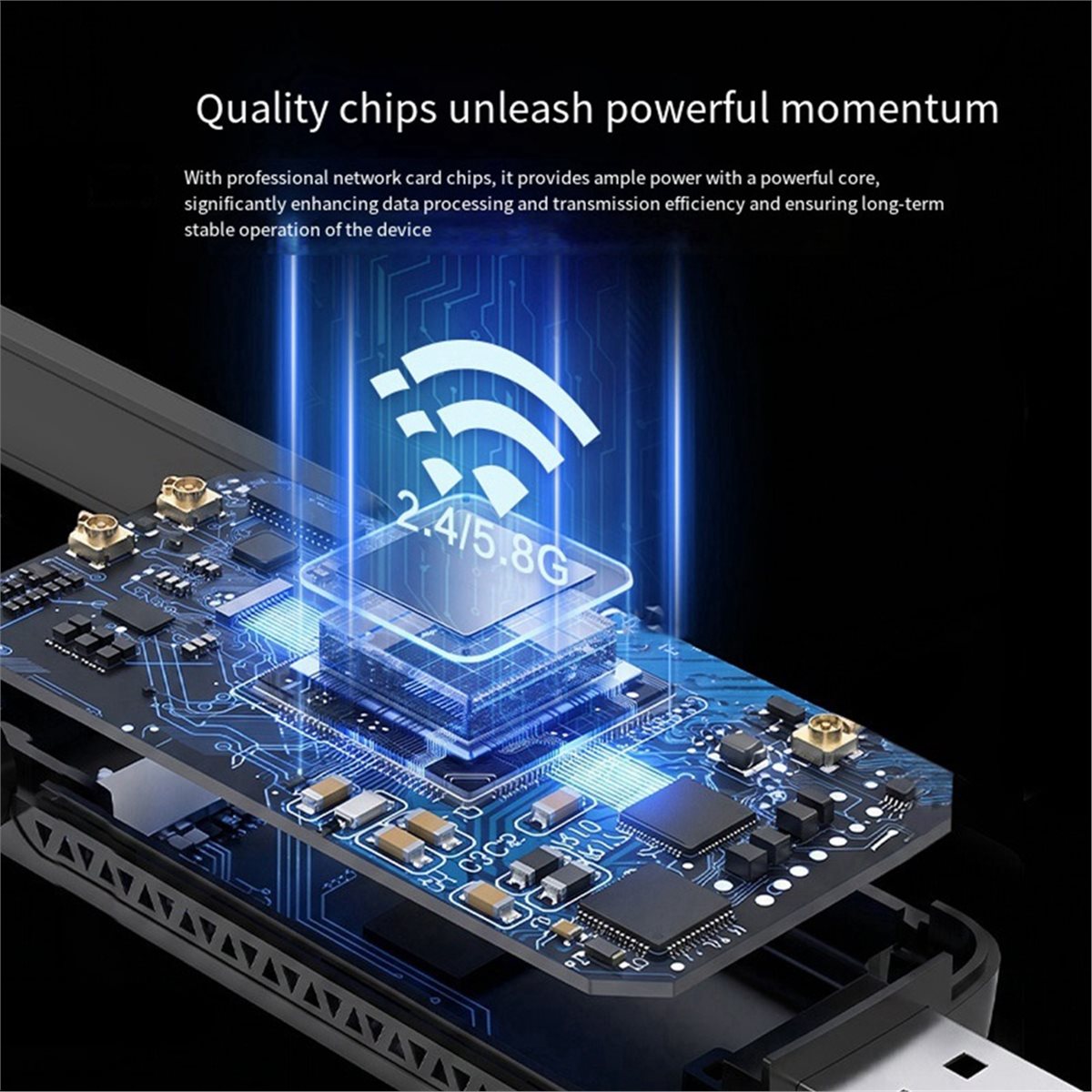 Wifi 6 Usb Adapter Ax1800 - Adaptor WiFi6 USB Nirkabel AX1800 Tanpa
