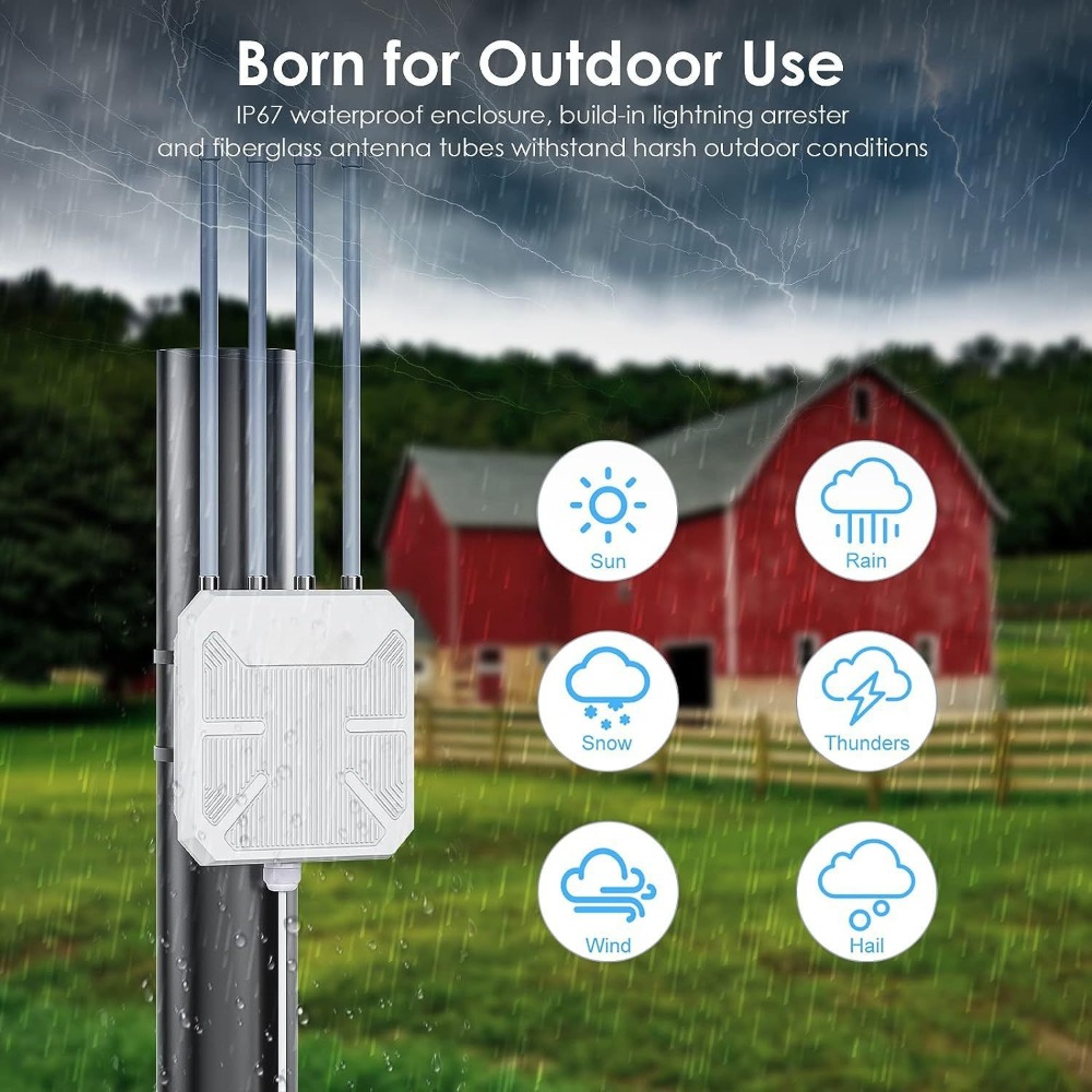 Wifi 6 Outdoor Ap Waterproof - Router WiFi 6 AX3000 Tahan Air