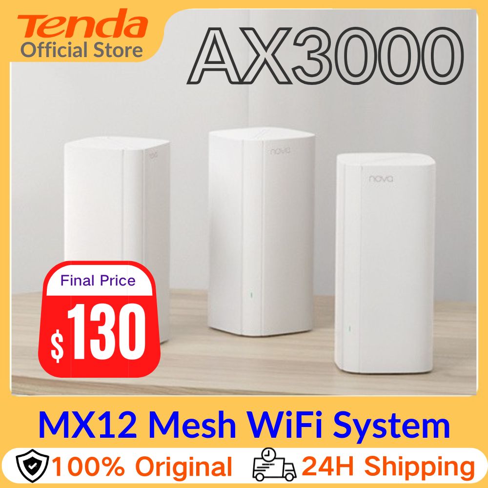 Wifi 6 Mesh System 3 Pack - Sistem Mesh WiFi6 Tenda AX3000 EX/MX12