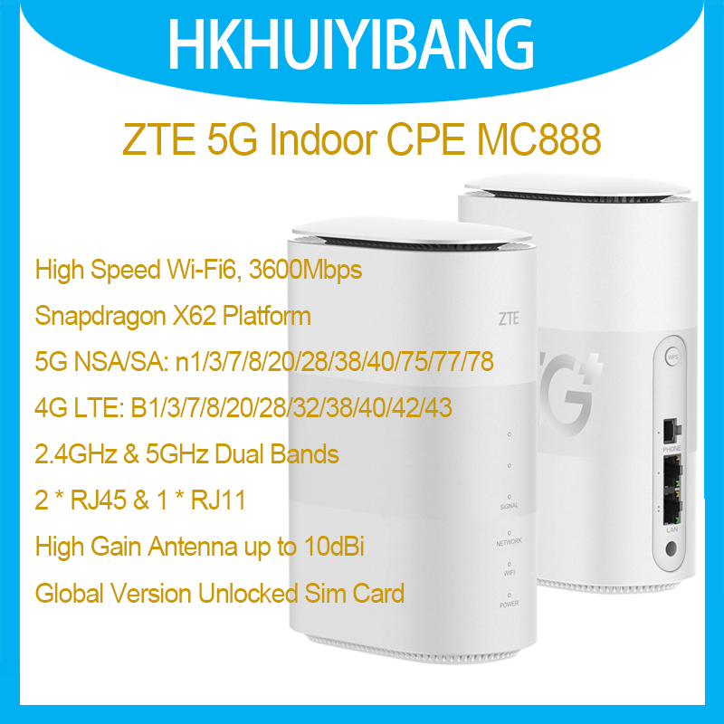 4G 5G Router Sim Slot Wifi 6 - Modem Nirkabel ZTE 5G Indoor CPE