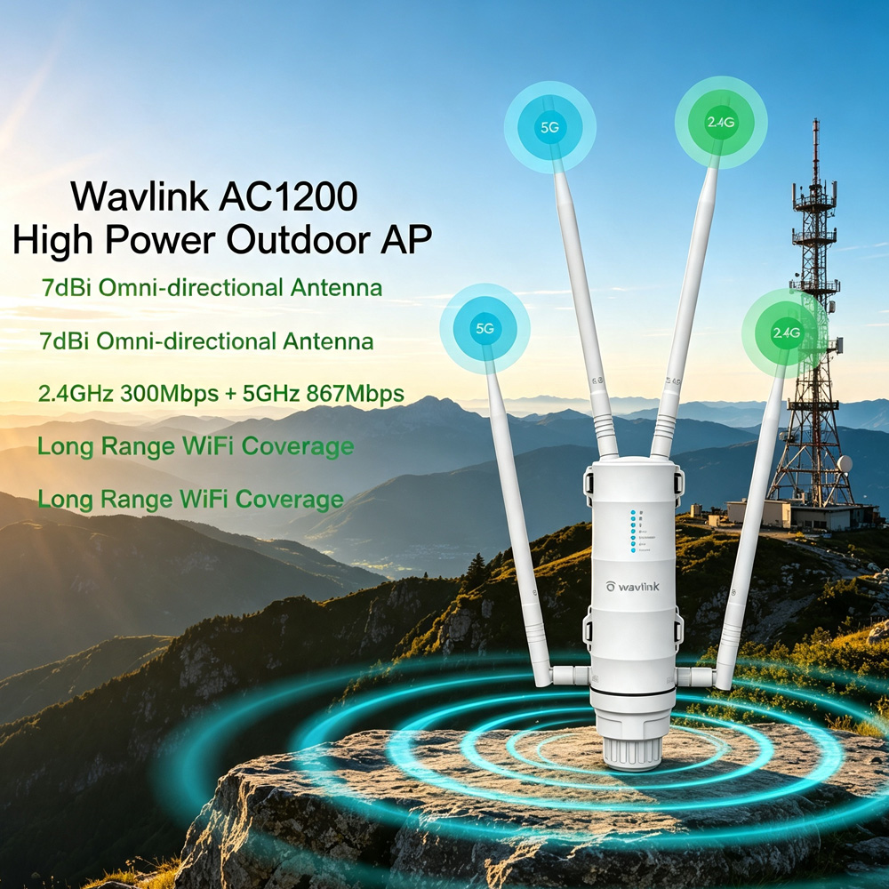 Wifi 6 Outdoor Ap Waterproof - Router Wifi WAVLINK AC1200 5G Wifi